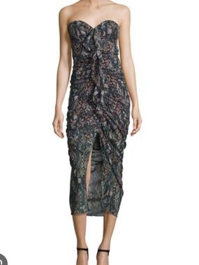 Veronica beard Peyton silk floral ruched mini dress SZ 4